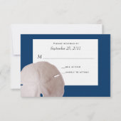 Sand Dollar Weddenschap/Reactie RSVP Kaartje (Voorkant)