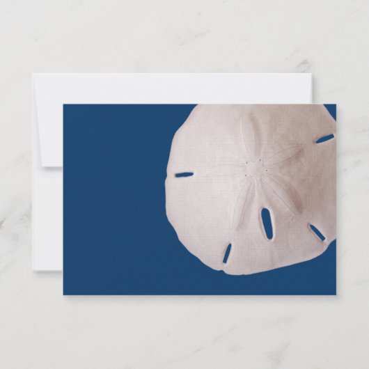 Sand Dollar Weddenschap/Reactie RSVP Kaartje (Achterkant)