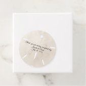 Sand Dollar Wedding Favor Bedankjes Labels (In situ)