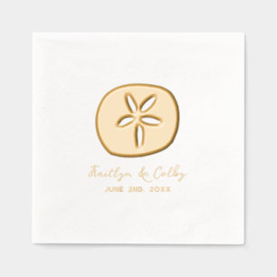 Sand Dollar Wedding Folie Servetten