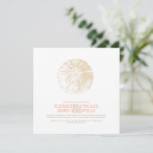 Sand Dollar Wedding Invitations Kaart (Staand voorkant)