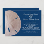 Sand Dollar Wedding Kaart (Voorkant / Achterkant)