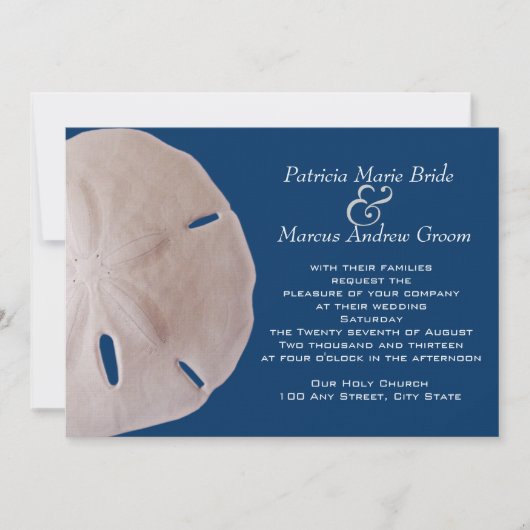 Sand Dollar Wedding Kaart (Voorkant)