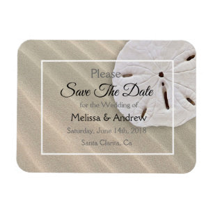 Sand Dollar Wedding Save the Date Magnet Magneet