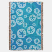 Sand Dollar White en Blue Pattern Deken (Voorkant Verticaal)