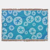 Sand Dollar White en Blue Pattern Deken (Voorkant)
