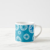 Sand Dollar White en Blue Pattern Espresso Kop (Rechts)