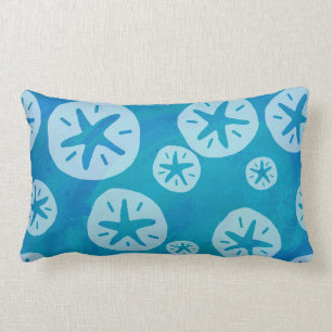 Sand Dollar White en Blue Pattern Kussen