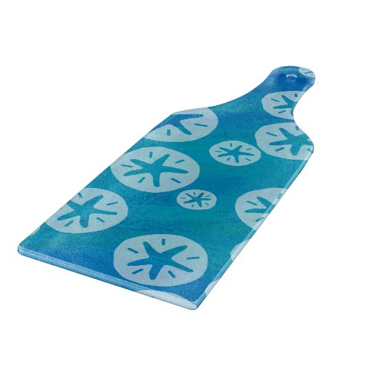 Sand Dollar White en Blue Pattern Snijplank (Hoek)