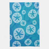 Sand Dollar White en Blue Pattern Theedoek (Verticaal)