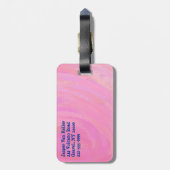 Sand Dollar White en roze Bagagelabel (Achterkant verticaal)