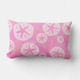 Sand Dollar White en roze Kussen