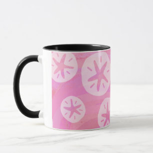 Sand Dollar White en roze Mok