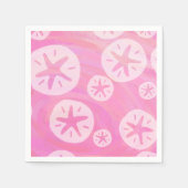 Sand Dollar White en roze Servet (Voorkant)