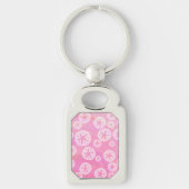 Sand Dollar White en roze Sleutelhanger (Voorkant)