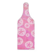 Sand Dollar White en roze Snijplank (Voorkant)