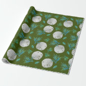 Sand Dollar Zee Coral Cadeaupapier (Uitgerold)