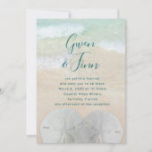 Sand Dollars Beach Scene Marriage Ceremony Kaart (Voorkant)