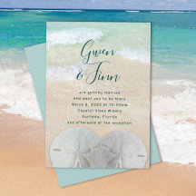 Sand Dollars Beach Scene Marriage Ceremony