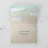 Sand Dollars Beach Scene Weddenschap Bedankt Kaart (Binnen)