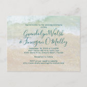 Sand Dollars Beach Wedding Briefkaart (Voorkant)