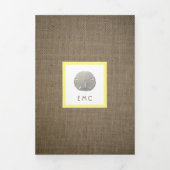 Sand Dollars & Burlap, Beach Baby shower Suite Drieluik Uitnodiging (Cover)