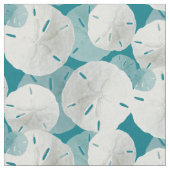 Sand Dollars Pattern Blue Stof (Close Up)