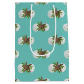 Sand Dollars Tropische kerstcadeautas Medium Cadeauzakje (Achterkant)