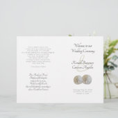 Sand Dollars Wedding Ceremony Folded Programme (Staand voorkant)
