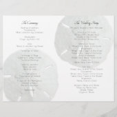 Sand Dollars Wedding Ceremony Folded Programme (Achterkant)