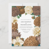 Sand Dune, Copper Glow & Hazelnut Cream Wedding Kaart (Voorkant)