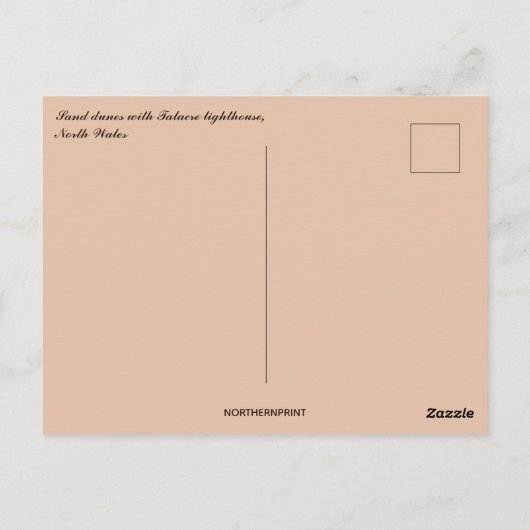 Sand Dunes and Talacre Lighthouse Wales Briefkaart (Achterkant)