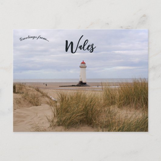 Sand Dunes and Talacre Lighthouse Wales Briefkaart (Voorkant)