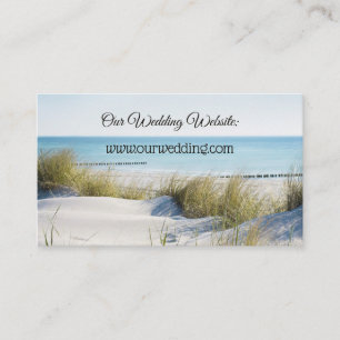 Sand Dunes en Beach Wedding Website Tussenvoegsel  Informatiekaartje