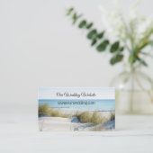 Sand Dunes en Beach Wedding Website Tussenvoegsel Informatiekaartje (Staand voorkant)
