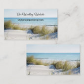 Sand Dunes en Beach Wedding Website Tussenvoegsel Informatiekaartje (Voorkant / Achterkant)