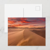 Sand Dunes in de woestijn bij Sunset Briefkaart (Voorkant / Achterkant)