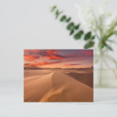 Sand Dunes in de woestijn bij Sunset Briefkaart (Staand voorkant)
