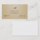 Sand Elegant en Monogram Visitekaartje (Voorkant / Achterkant)