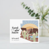 Sand est la nouvelle carte d'adresse Snow Arizona (Debout devant)