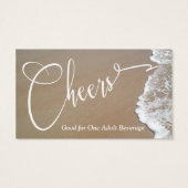 Sand & Foam Beach Photo Bar Événement Boire Billet (Dos)