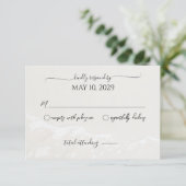 Sand Heart Beach Wedding Response RSVP Kaartje (Staand voorkant)