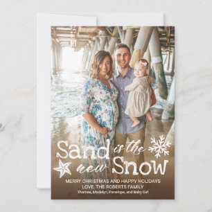 Sand is the New Snow Beach Christmas Feestdagenkaart