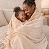 Sand Ivory Fade Fleece Blanket Deken