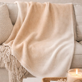 Sand Ivory Fade Fleece Blanket Deken