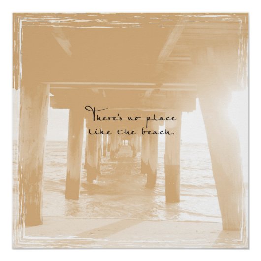 SAND JETTY FOTO MET BEACH QUOTE PERFECT POSTER (Voorkant)