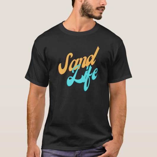 Sand Life Beach Tropisch T-shirt (Voorkant)