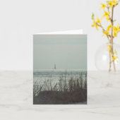 Sand Lighthouse Gulf Coast Carte de voeux (Fleur jaune)