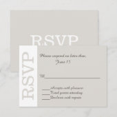 Sand Modern Wedding RSVP Response Kaart (Voorkant / Achterkant)