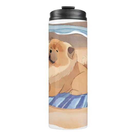SAND N' ZEE Chow Dog thermische tumbler Thermosbeker (Voorkant)
